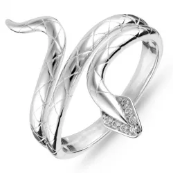 Schlange Zirkon Ring aus Silber