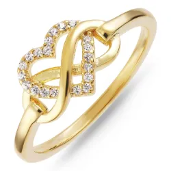 Kollektionsmuster Herz Ring aus vergoldetem Sterlingsilber