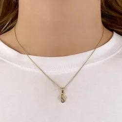 infinity Herz Zirkon Anhänger aus vergoldetem Sterlingsilber