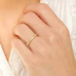 Elegant ring aus vergoldetem sterlingsilber