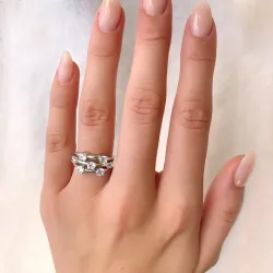 Breit zirkon ring aus silber