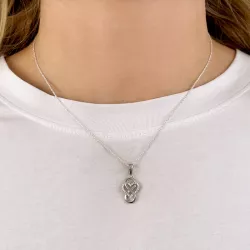 Herz infinity Anhänger mit Halskette aus Silber