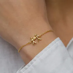 familie Armband aus vergoldetem Sterlingsilber