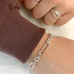 Figaroarmband aus Silber 17 ,18cm x 7,1 mm