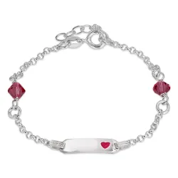 rosa Kinderarmband aus Silber und Anhänger aus Silber - Little Ones