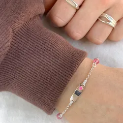 rosa Kinderarmband aus Silber und Anhänger aus Silber - Little Ones