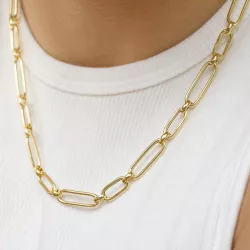 Halskette aus vergoldetem Sterlingsilber 45 cm x 6,3 mm