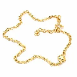 Fußkette aus vergoldetem Sterlingsilber und Anhänger aus vergoldetem