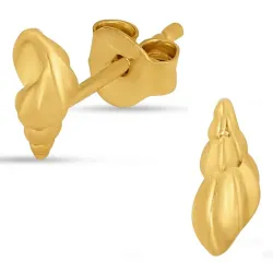 Muschel Ohrstecker in vergoldetem Silber