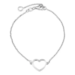 Herz Armband aus Silber und Anhänger aus Silber