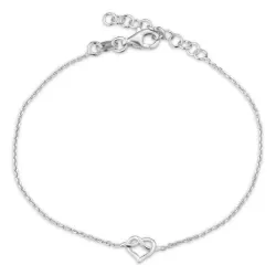 Herz Armband aus Silber und Anhänger aus Silber