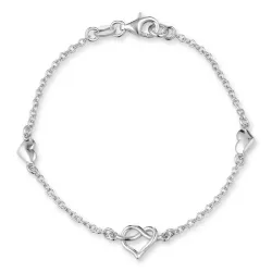 Herz Armband aus Silber und Anhänger aus Silber