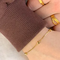 Stern Armband aus vergoldetem Sterlingsilber und Anhänger aus vergoldetem Sterlingsilber