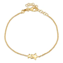 Stern Armband aus vergoldetem Sterlingsilber und Anhänger aus vergoldetem Sterlingsilber