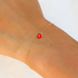 Herz Kinderarmband aus vergoldetem Sterlingsilber und Anhänger aus vergoldetem Sterlingsilber - Little Ones
