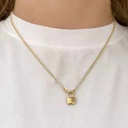 Schlüssel Halskette mit Anhänger aus vergoldetem Sterlingsilber