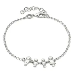 familie Armband aus Silber und Vater - Sohn - Sohn - Mutter aus Silber