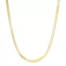 Flach Schlangenhalskette aus vergoldetem Sterlingsilber 40 plus 5 cm x 