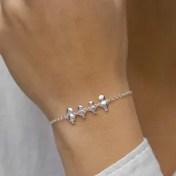 familie Armband aus Silber und Vater - Sohn - Tochter - Mutter aus Silber