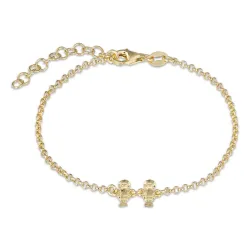 familie Armband aus vergoldetem Sterlingsilber und Sohn - Sohn aus vergoldetem Sterlingsilber