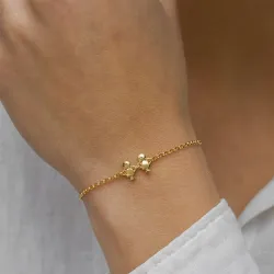 familie Armband aus vergoldetem Sterlingsilber und Tochter - Tochter aus vergoldetem Sterlingsilber