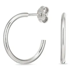 20 mm Halbkreolen in Silber