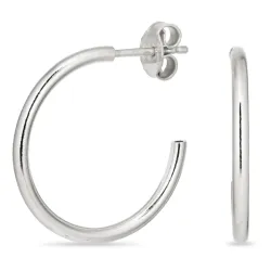 22 mm Halbkreolen in Silber