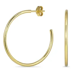 33 mm Halbkreolen in vergoldetem Silber