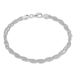 geflochtenes Armband aus Silber  x 3,6 mm