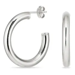 27 mm Halbkreolen in Silber