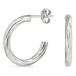 20 mm Halbkreolen in Silber