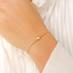 Herz Armband aus vergoldetem Sterlingsilber