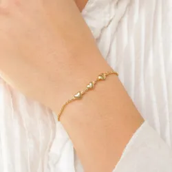 Herz Armband aus vergoldetem Sterlingsilber