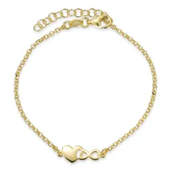 Herz Armband aus vergoldetem Sterlingsilber