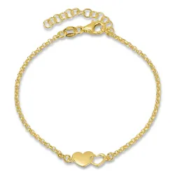 Herz Armband aus vergoldetem Sterlingsilber