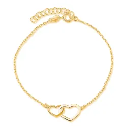 Herz Armband aus vergoldetem Sterlingsilber