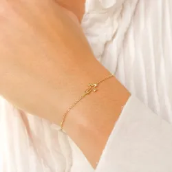 Kreuz Armband aus vergoldetem Sterlingsilber