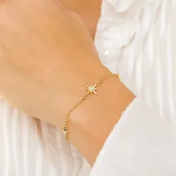 Stern Armband aus vergoldetem Sterlingsilber