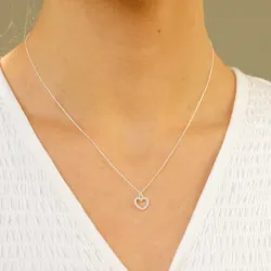 Herz Zirkon Halskette aus Silber