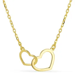 Herz Halskette aus vergoldetem Sterlingsilber