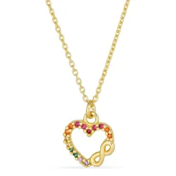 Herz Halskette aus vergoldetem Sterlingsilber