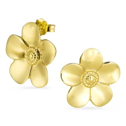 Blumen Ohrringe in vergoldetem Sterlingsilber