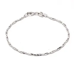 Gewundenes Armband aus rhodiniertem Silber  x 