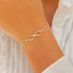 infinity Armband aus Silber