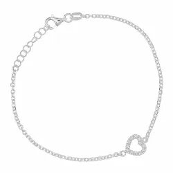 Herz Armband aus Silber und Herzförmiger Anhänger aus Silber