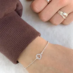 Herz Armband aus Silber und Herzförmiger Anhänger aus Silber