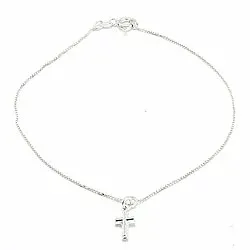 Kreuz Fußkette aus Silber