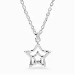 Stern Anhänger mit Halskette aus Silber