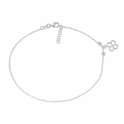 Elegant kleeblatt fußkette aus silber