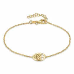 Lebensbaum Armband aus vergoldetem Sterlingsilber und Anhänger aus vergoldetem Sterlingsilber